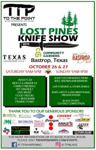 Lost Pines Knife Show Flyer