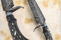 Damascus blade knife