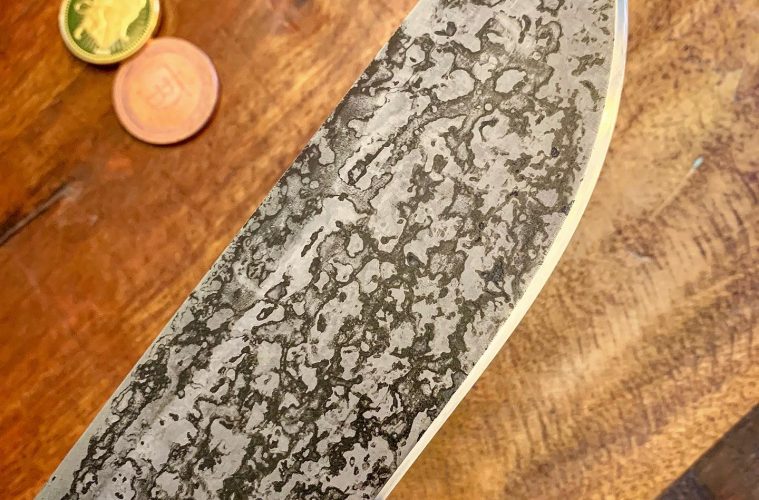 Knife blade and coins