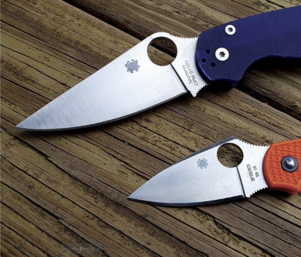 Quality knife group with steel indicated
