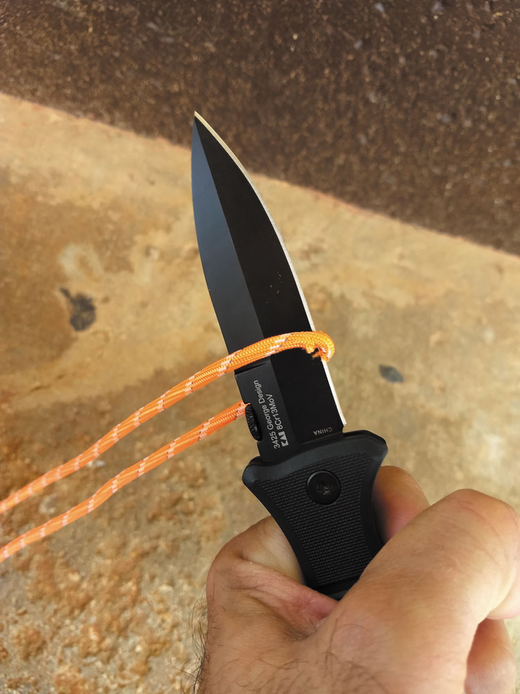 Kershaw XCOM knife cutting paracord review