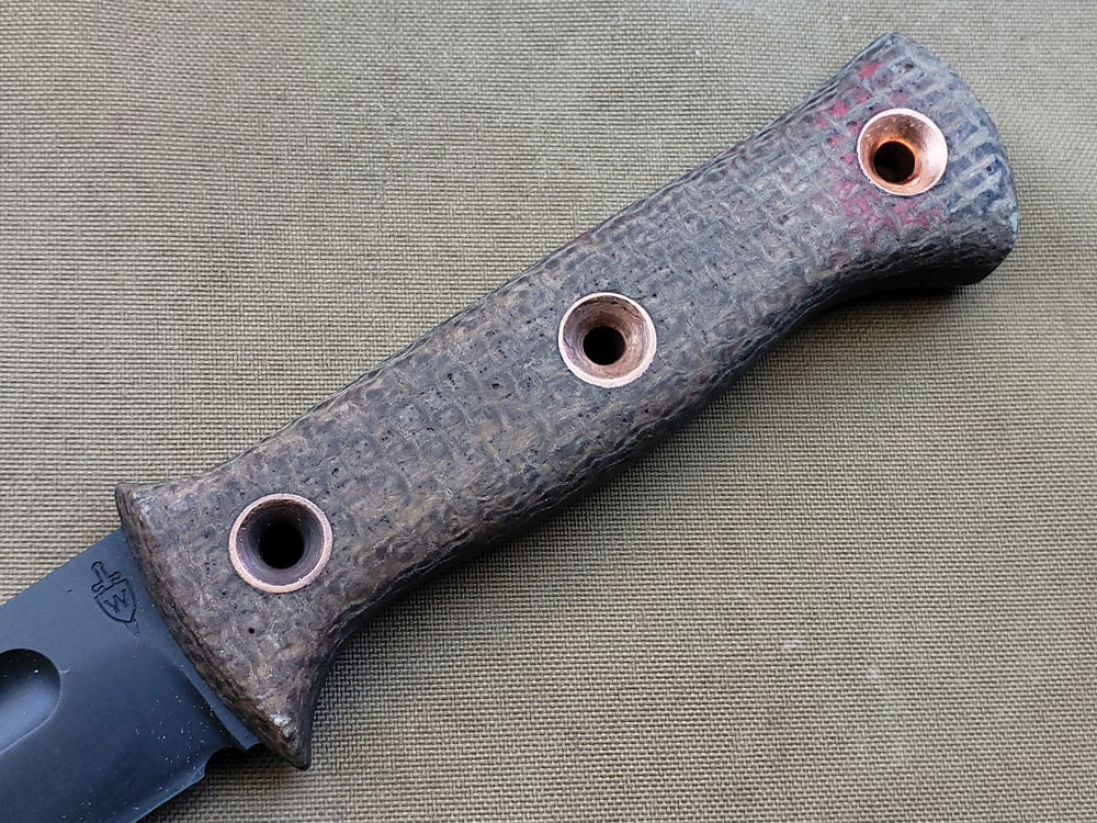 The burlap Micarta handle