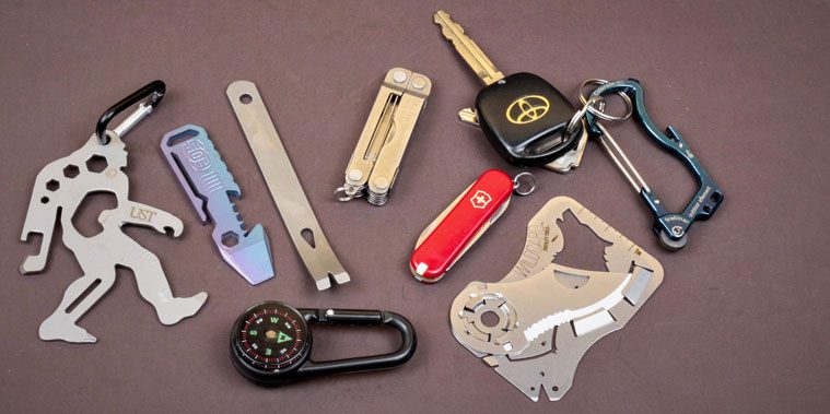 Edc Multifunction Led Keychain  Pocket Knife Keychain Scissors