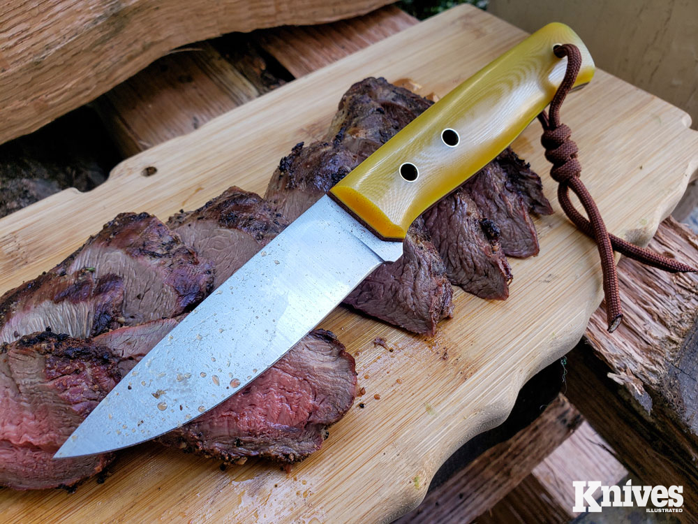JB Knifeworks Layman is used to process venison roast and to slice up tenderloins.