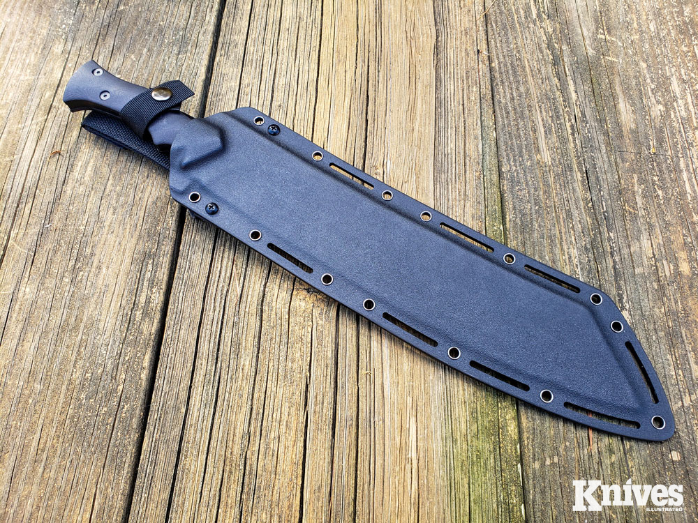 The Chop House comes with a MOLLE compatible Kydex sheath