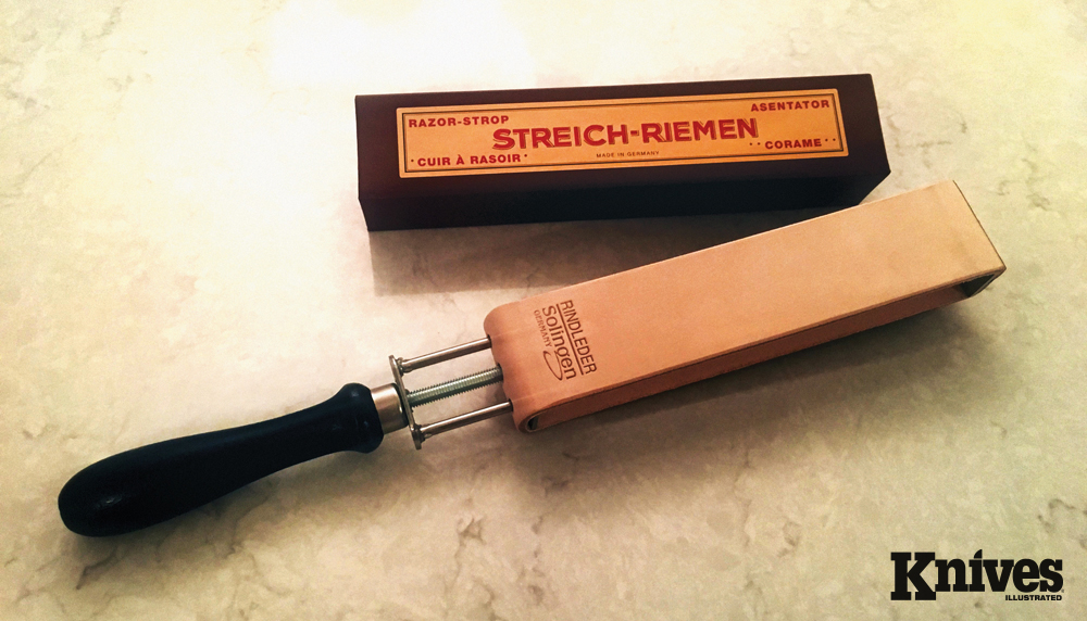 The Herold Solingen Russian Leather razor strop 