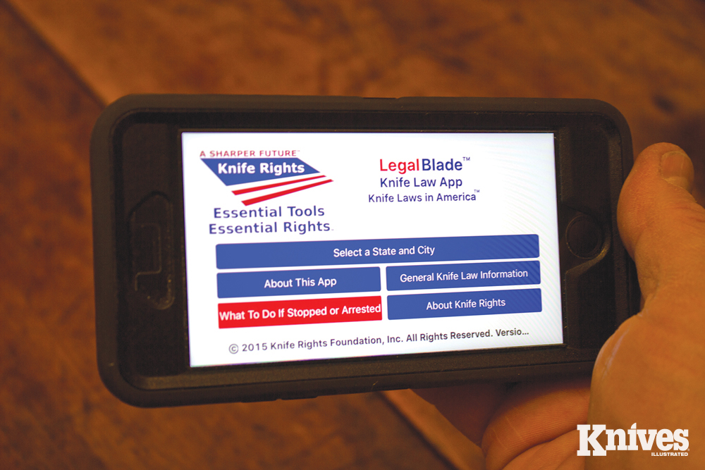 Knife Rights’ Smartphone app Legal Blade