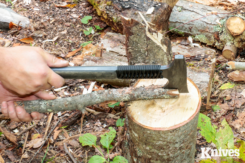 A hatchet can prove invaluable around camp for a variety of chores that could quickly dull or ruin a knife blade.