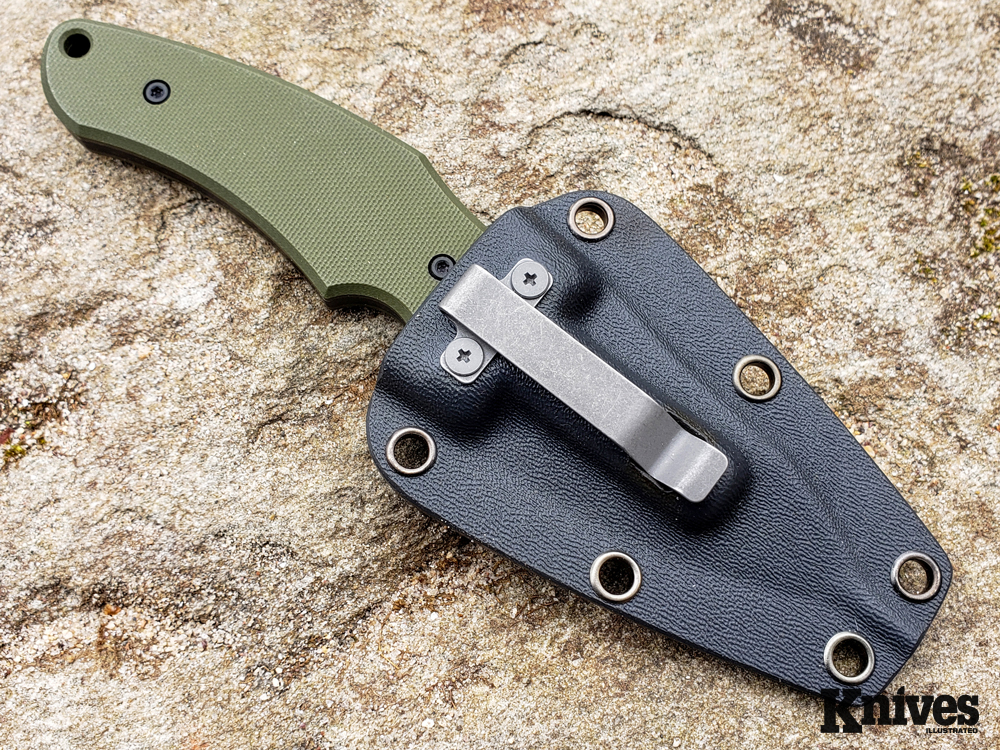 The Shepherd comes with a pocket sheath equipped with a strong metal clip. It can be used for IWB carry if desired.