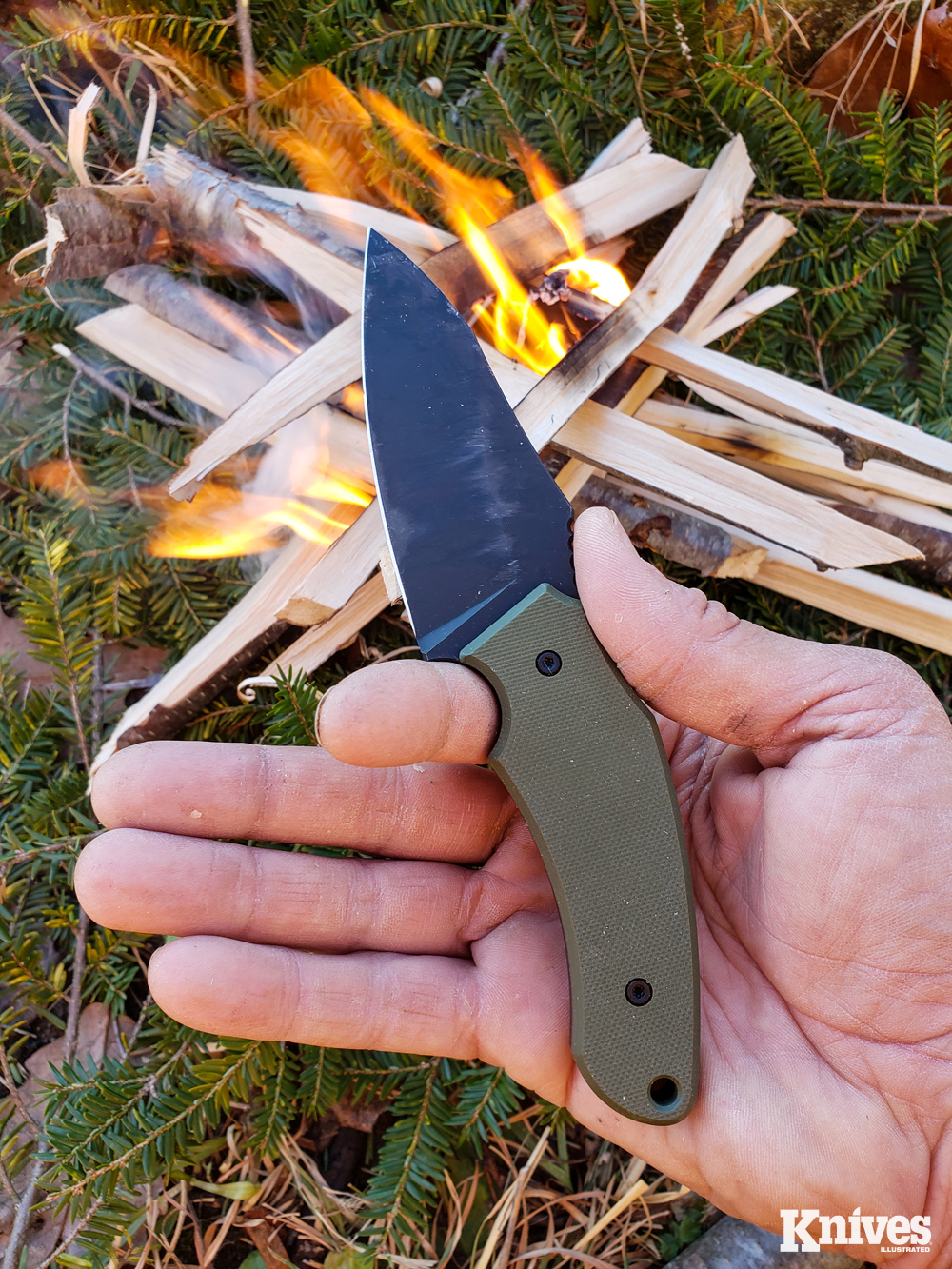 The index finger radius and thumb relief make for an exceptionally comfortable knife in hand.