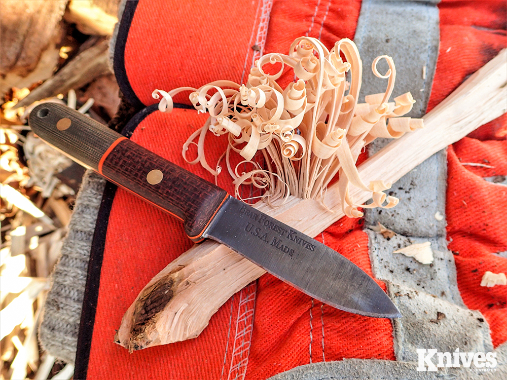 The Bear Forest Knives GT-3 is a crafts knife, made for woods utility.