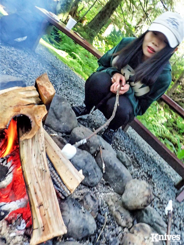 A simple knife skill every camper needs to know is putting a sharp point on the end of a stick.
