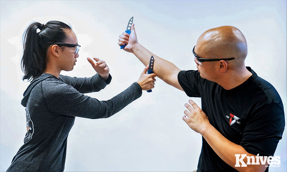 Patrick Vuong (right), one of the lead instructors at Tiga Tactics, brings a common-sense, realworld approach to the subject of self-defense.