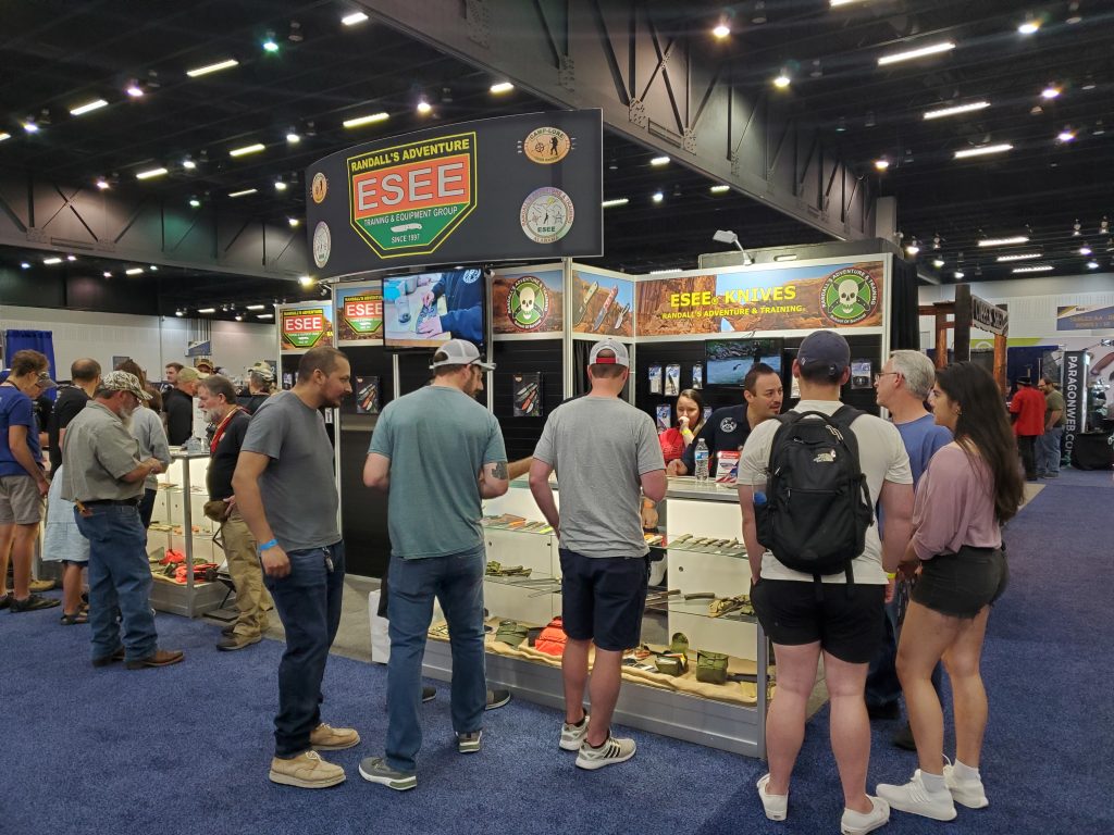 The Randall's Adventure & Training crew manning the ESEE booth.