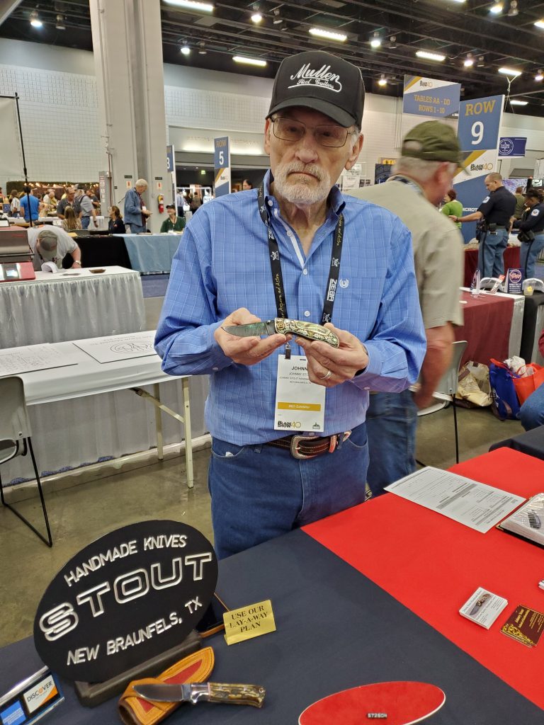 Johnny Stout was one of the knifemaking legends on hand at this year's show.