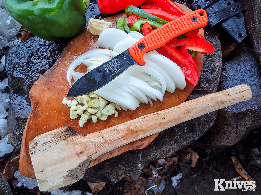 A large spatula was roughed out for stirring stew and scrapping ice off the tarp in a winter camp. 