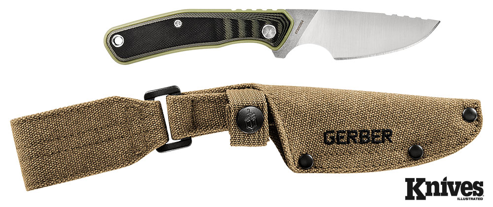 The author believes the Downwind Drop Point is probably near the upper limit in size of what he’d use for field-dressing a deer, but that size also allows for this knife to have greater all-around utility in the woods. Gerber photo.