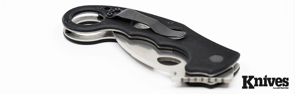 While a tad slower to deploy than a fixed blade, a folding karambit is more convenient to carry (and culturally accepted in some areas). Just make sure the pocket clip is strong and durable.