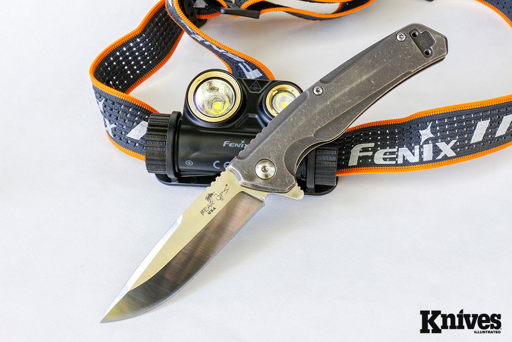 The Bear Ops Rancor VII 4-inch Titanium Flipper makes a great, lightweight EDC knife that’s both capable and easy to carry. The 3-inch drop-point blade of  S35VN steel is sized and configured right for a multitude of cutting chores.
