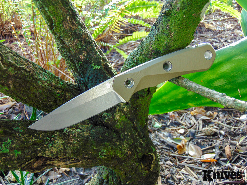 The Terracraft Knife from Gerber Gear is an excellent example of a bare-bones knife, with a simple handle and full-tang construction. Author photo.