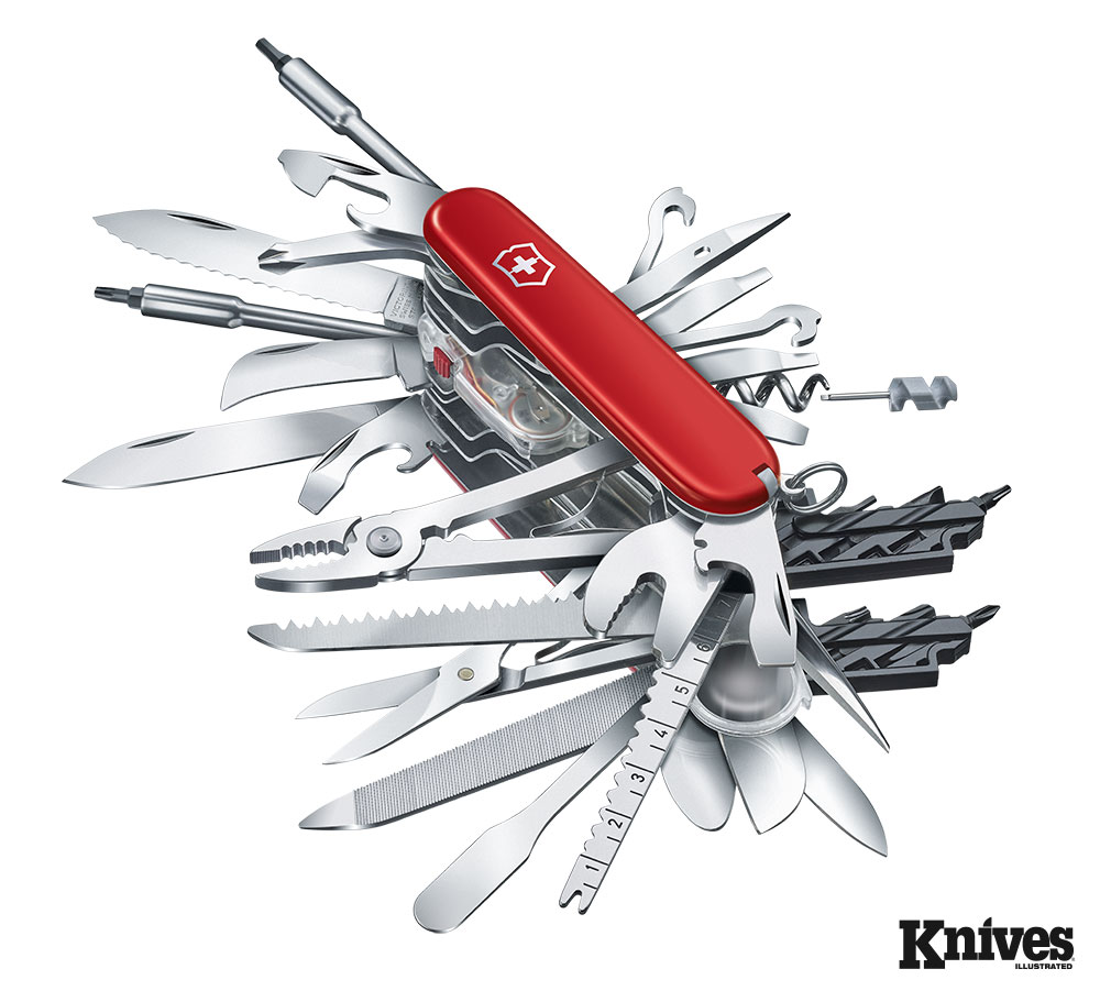 The Victorinox Swiss Champ XXL is bulky, but it provides an amazing 73 functions. Victorinox photo.