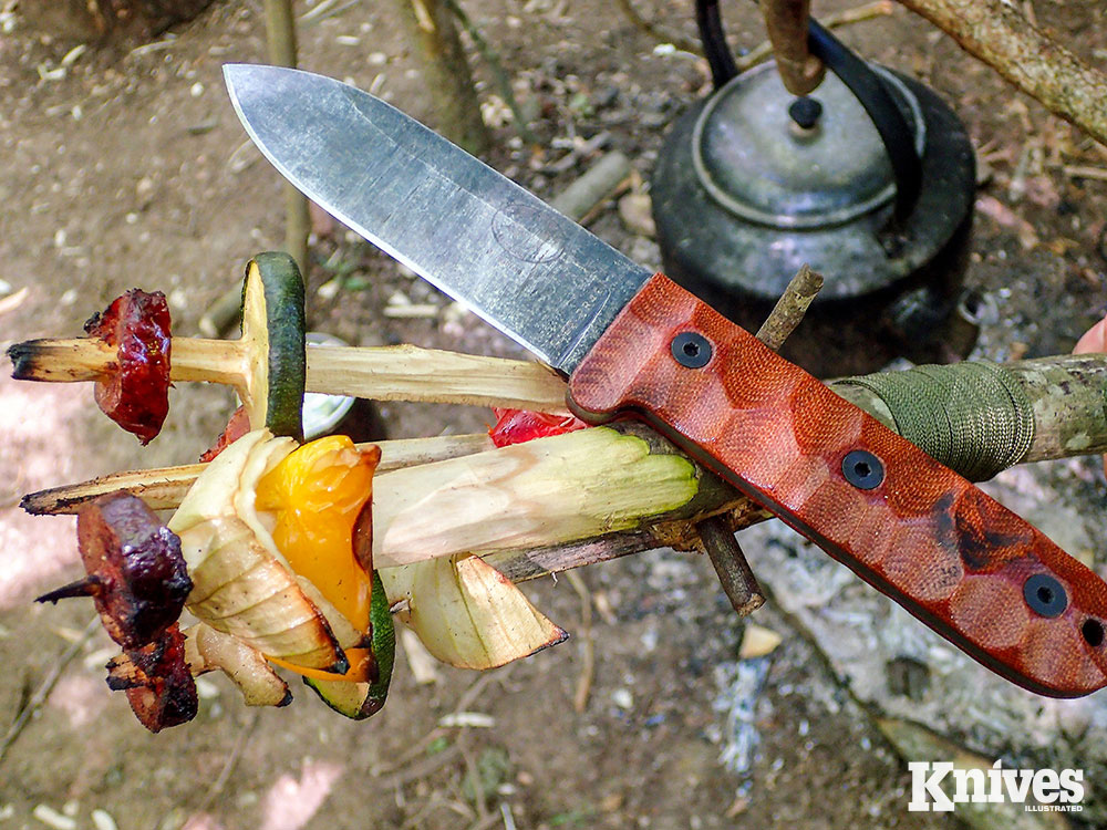 The Georgia cook spear made by the PR4 for roasting a caveman-style kabob. Traditionally it is used as a frog gigging spear.