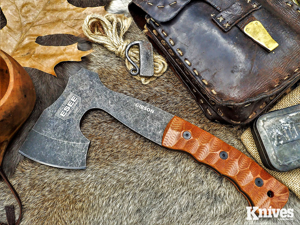 The ESEE Knives Gibson Carving Axe is one of four offerings James has collaborated on with ESEE Knives.