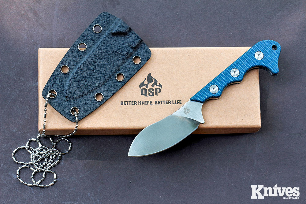 The QSP Neckmuk is a neck knife that came in Gear Pack Box 55—Fire. It’s a handy, take-anywhere small fixed blade.