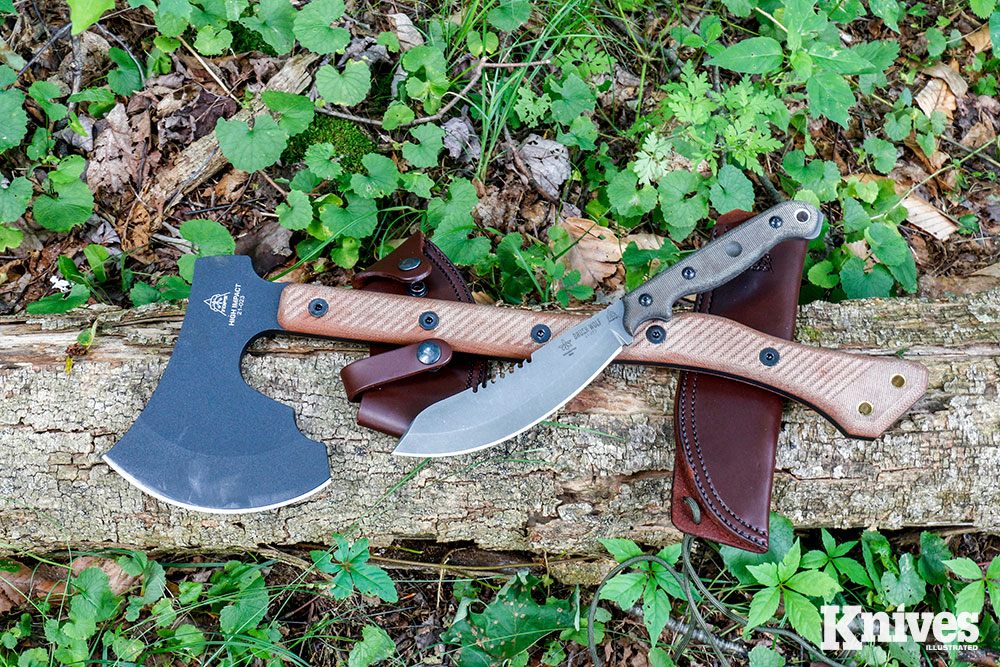 The TOPS High Impact axe and Brush Wolf knife are now high on the list of the author’s favorites.