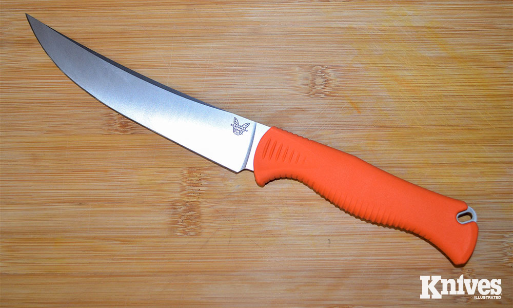 The Meatcrafter from Benchmade Knives is an example of a trailing-point blade.