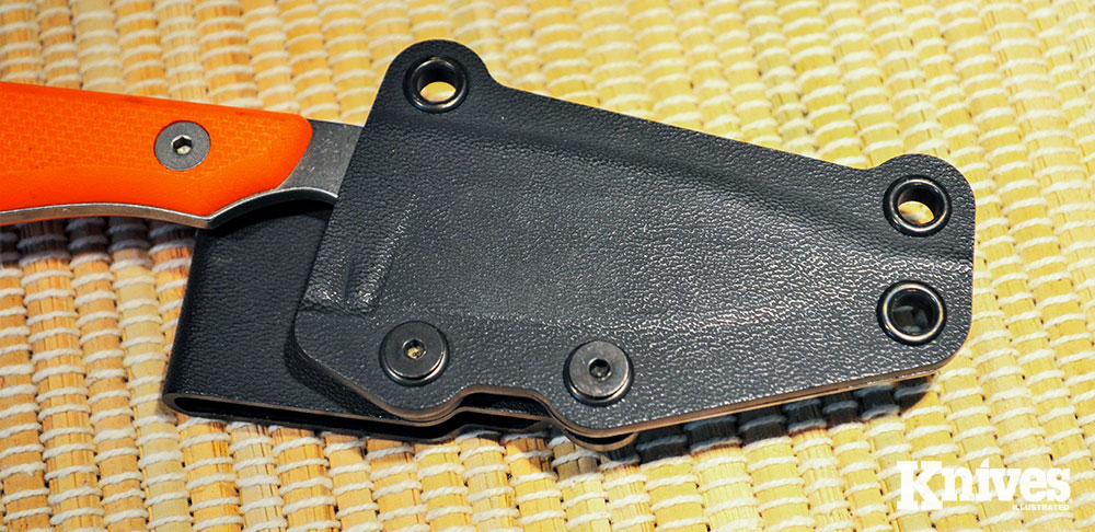 A simple Kydex sheath. Shown is an M1 from White River Knife Tool.