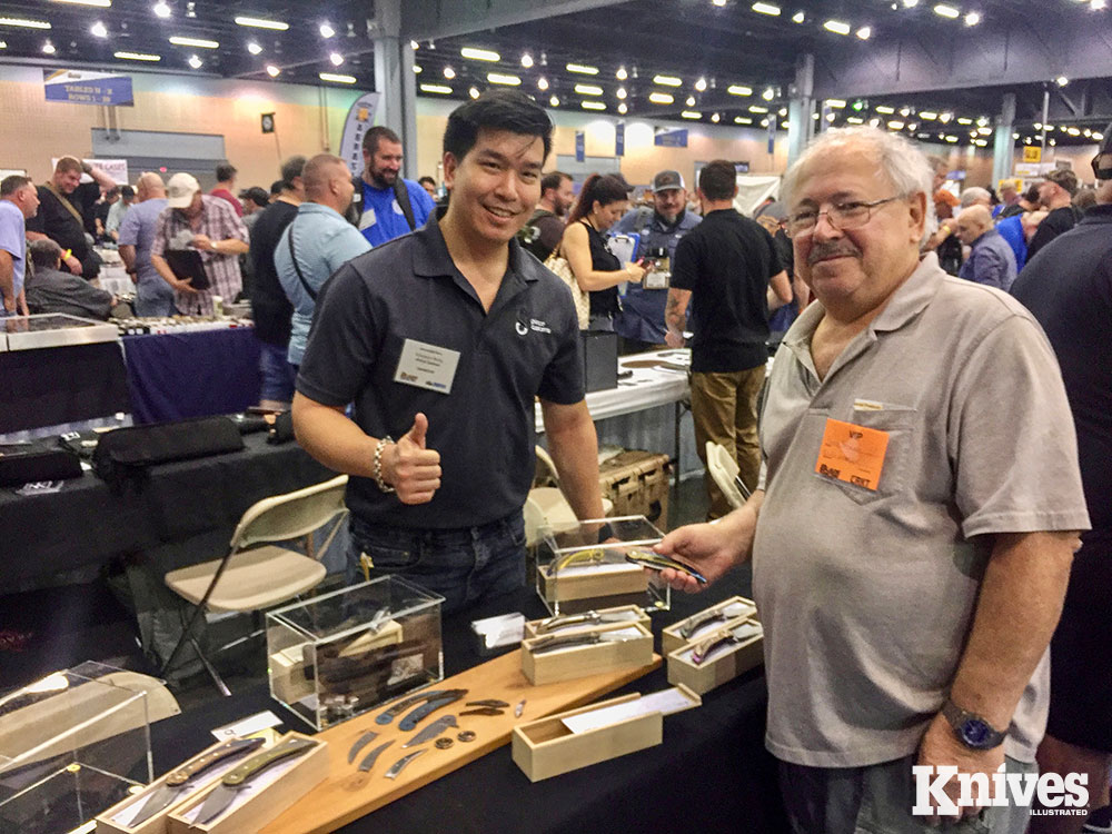 Princeton Wong won “best new maker” at the 2021 Blade Show.