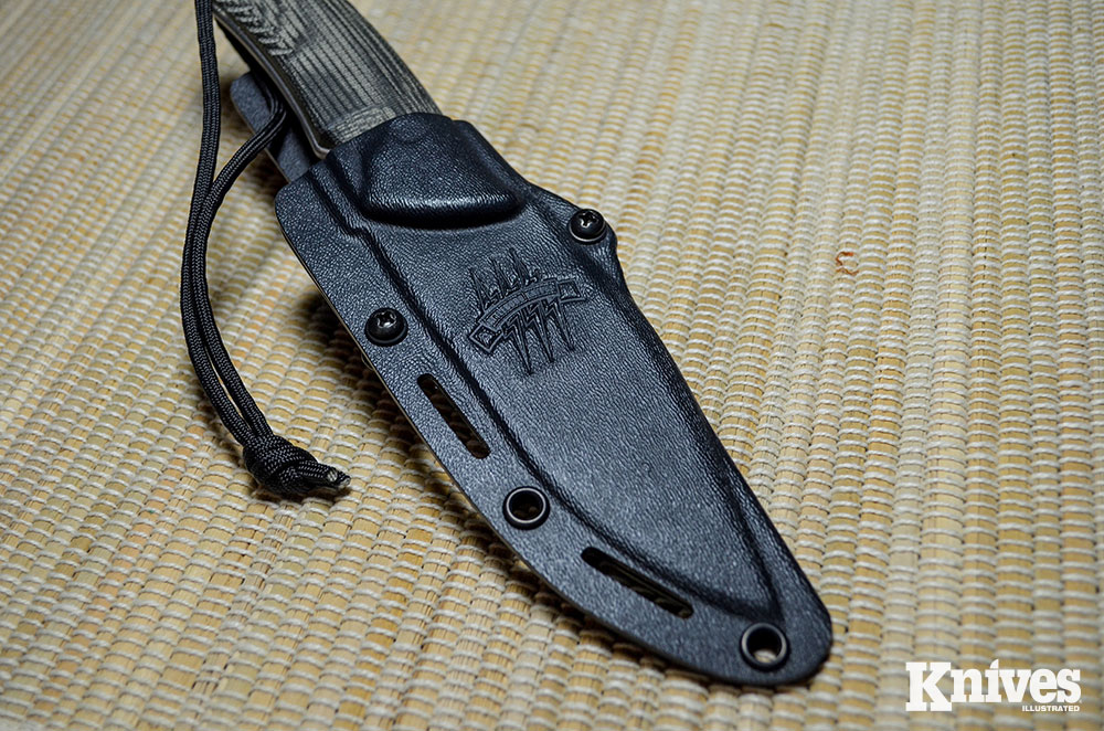 The stock Kydex sheath is durable, naturally, as well as very secure.
