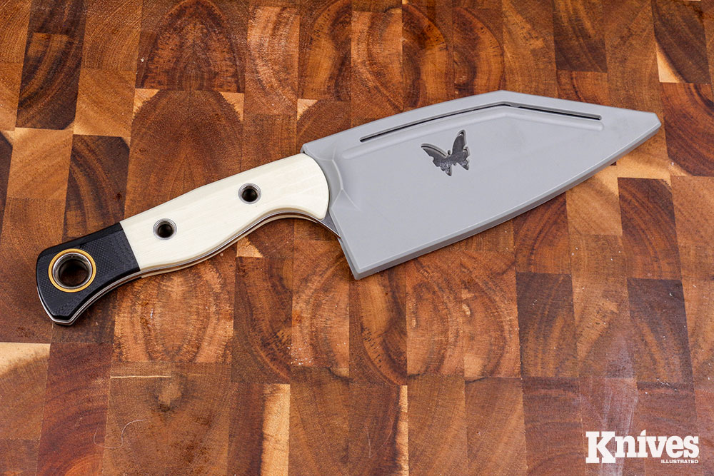 Station Knife comes with a plastic sheath