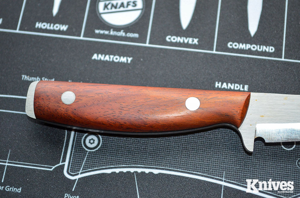 Cocobolo is an excellent wood for knife handles as it is naturally somewhat water-resistant. It is also very handsome.