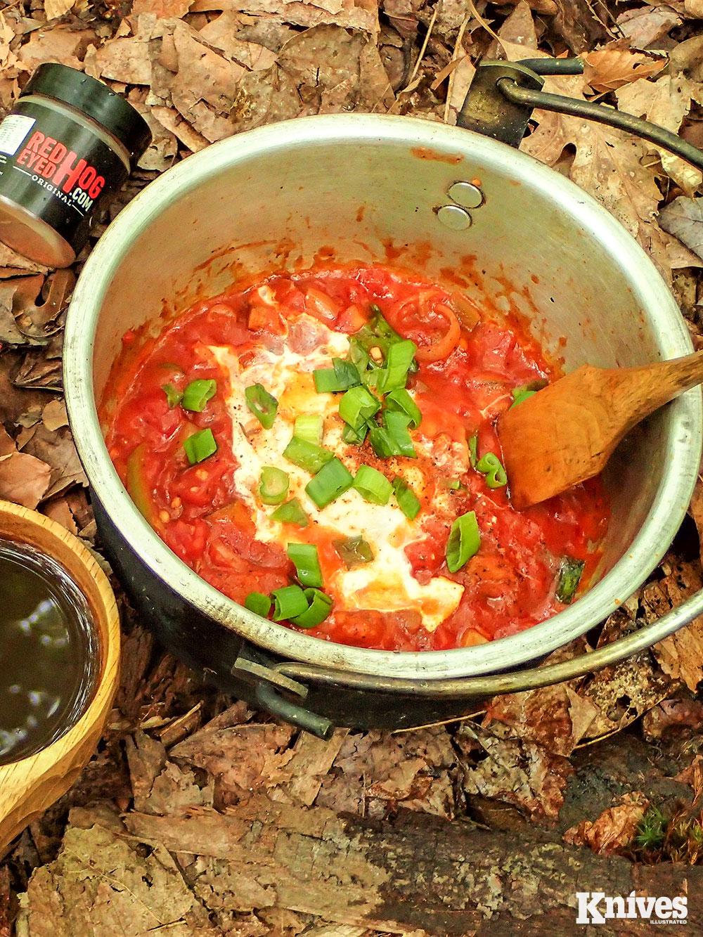 Camp Shakshuka made by the author in camp.