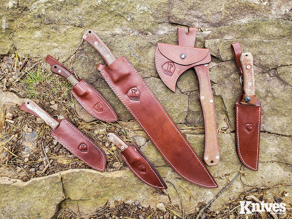 The leatherwork on the Mountain Pass sheaths