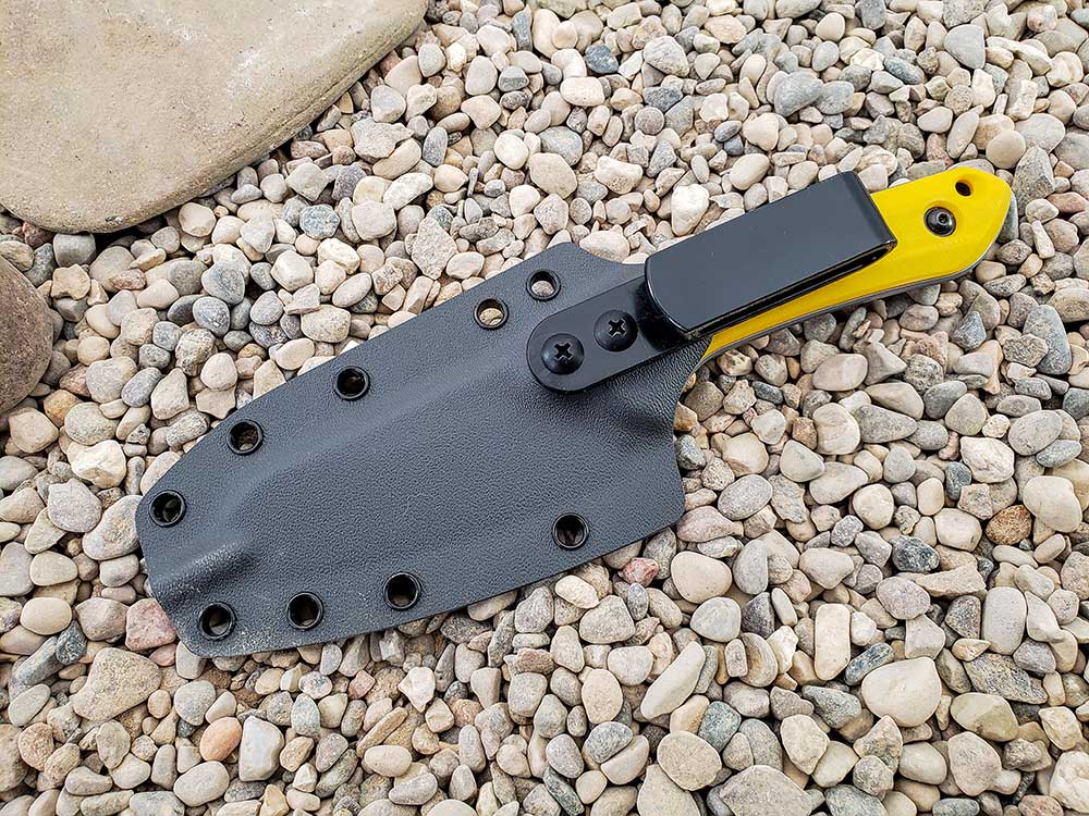 The TJ Schwarz Overland with the optional Kydex sheath
