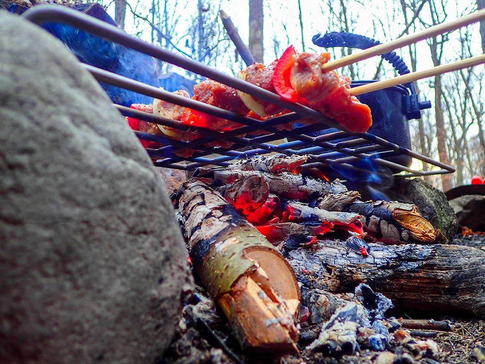 nice bed of cooking coals