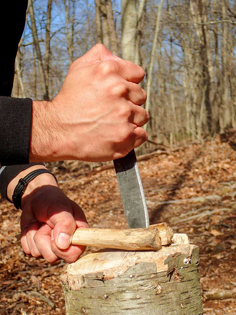 An icepick grip