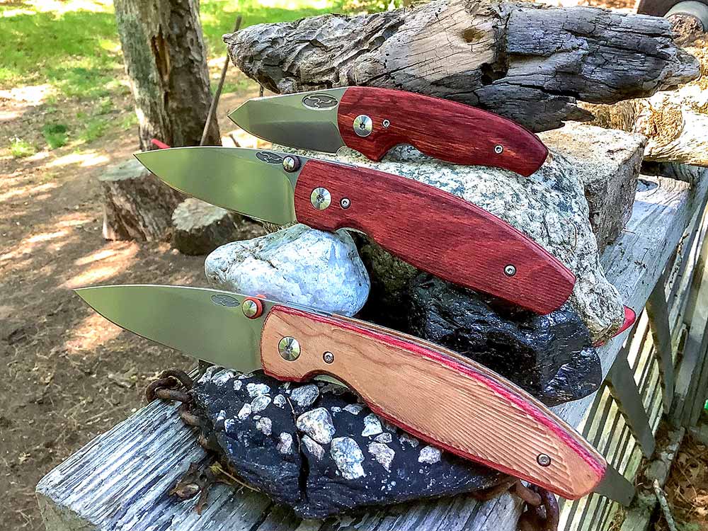 Three Rivers Knives’ models the Neutron, Atom, and Nerd