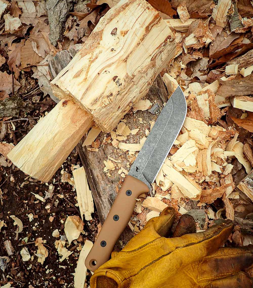 A good saw and knife project is making a super baton called a maul.