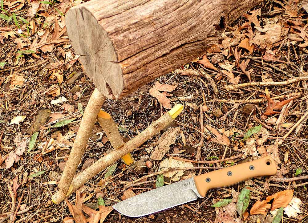 It took the author about 10 minutes to get the trap carved and set up.