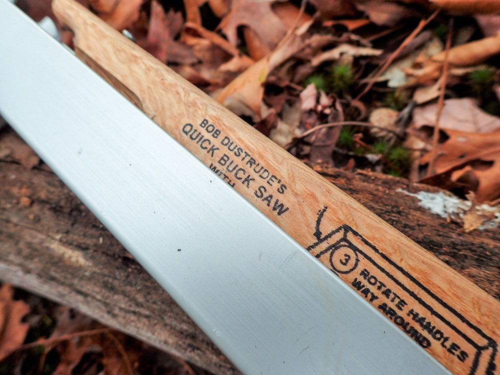 Easy-to-see instructions printed directly on the wood handle