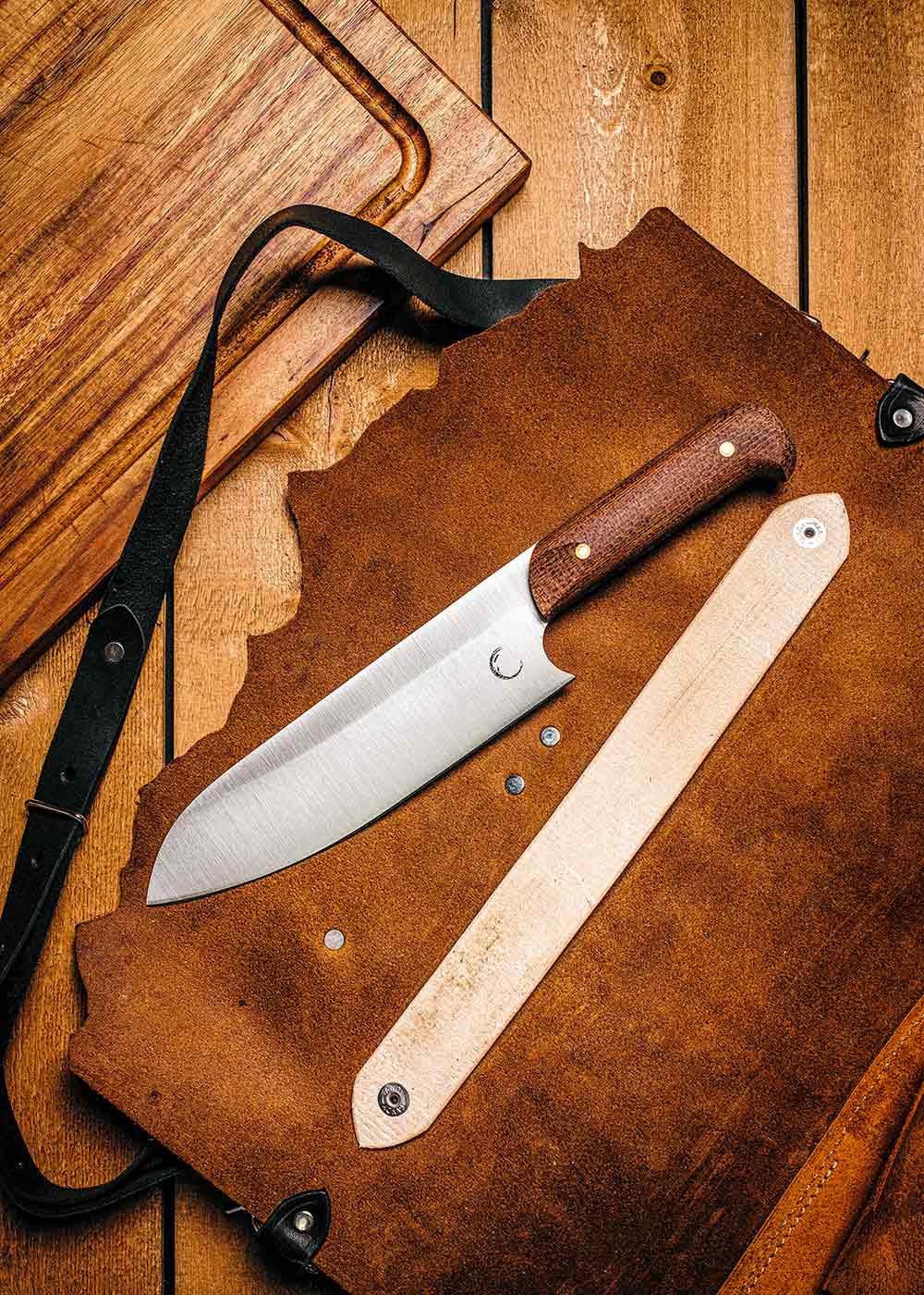 Chef Paul Rogalski’s 8-inch chef knife made by L.T. Wright Knives. L.T. Wright photo