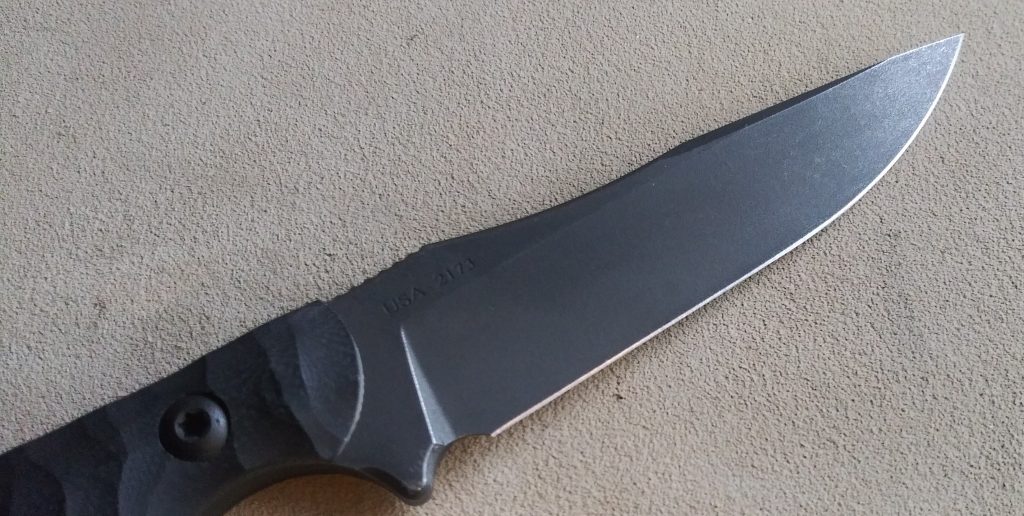 black tactical knife