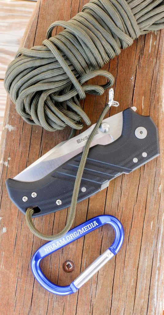 Cold Steel 3.5” Engage to cut fishing line