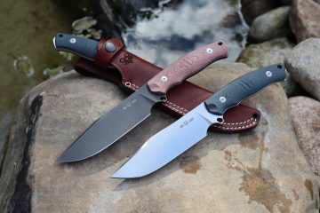 two fixed-blade knives