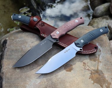 two fixed-blade knives