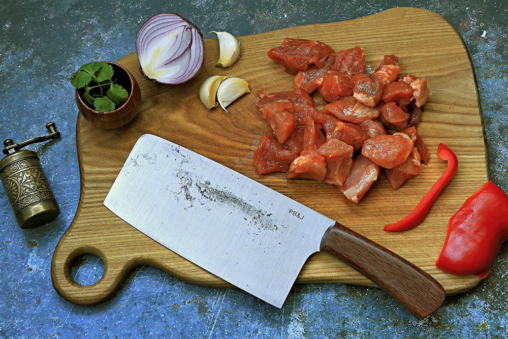 The PB&J Handmade Knives Veggie Cleaver 